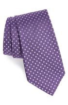Men's Nordstrom Men's Shop Norton Dot Silk Tie, Size - Purple