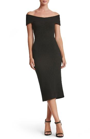 Women's Dress The Population Claudette Textured Dress - Black