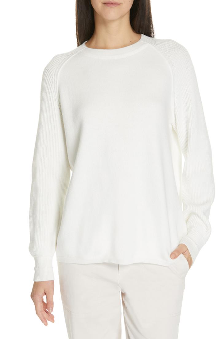 Women's Vince Ribbed Raglan Top - White
