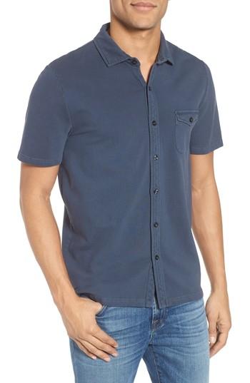 Men's Michael Bastian Garment Dyed Military Shirt - Grey