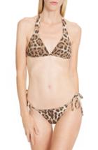 Women's Dolce & Gabbana Side Tie Bikini Bottoms - Brown