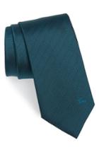 Men's Burberry Herringbone Silk Tie, Size - Blue
