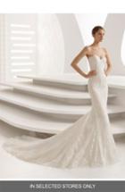 Women's Rosa Clara Abril Strapless Sweetheart Lace Mermaid Gown, Size In Store Only - Ivory