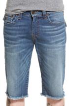 Men's True Religion Brand Jeans 'ricky' Cutoff Denim Shorts - Blue