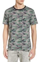 Men's The Rail Camo Print Ringer T-shirt - Brown