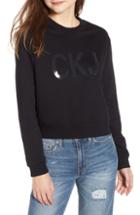 Women's Calvin Klein Jeans Vinyl Logo Sweatshirt - Black