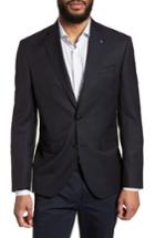 Men's Ted Baker London Roger Extra Slim Fit Print Wool Sport Coat R - Black