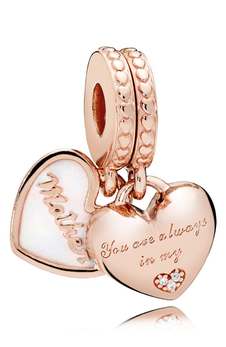 Women's Pandora Rose Mother & Daughter Hearts Charm