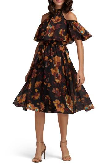 Women's Eci Floral Print Cold Shoulder Dress - Yellow