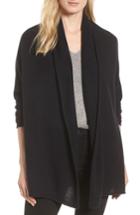 Women's Halogen Shawl Collar Cashmere Cardigan, Size - Black