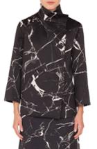 Women's Akris Marble Tile Jacquard Wool Blend Jacket - Black