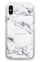 Casetify C'est La Vie Marble Iphone X Case - White
