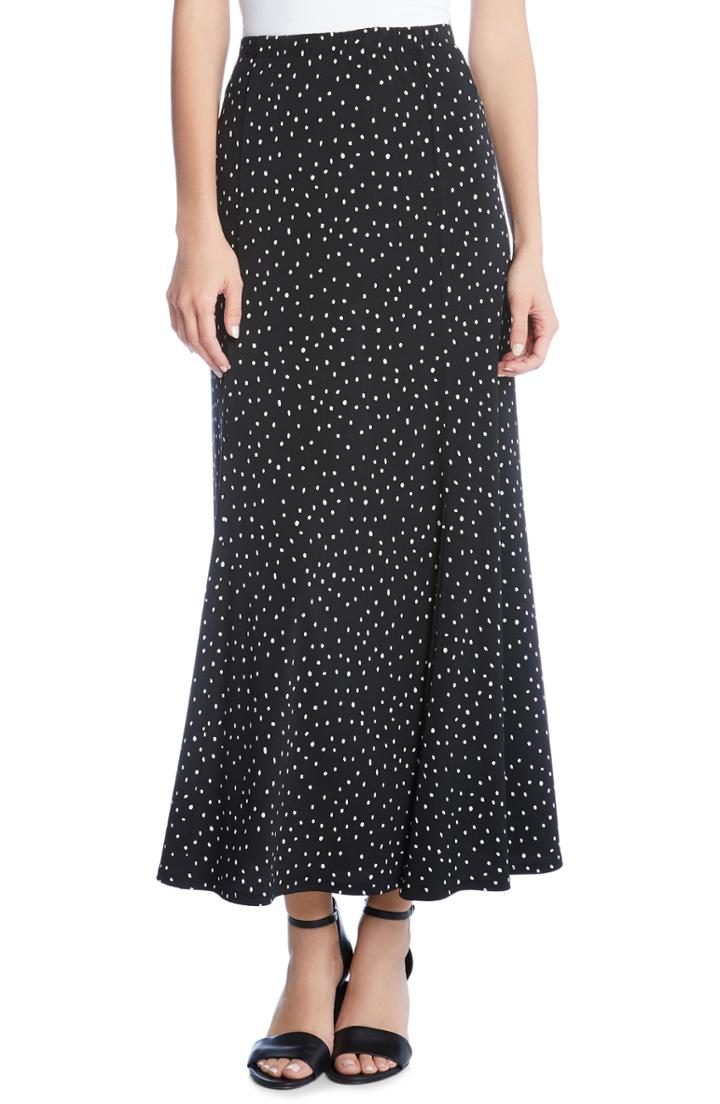 Women's Karen Kane Dot Maxi Skirt - Black