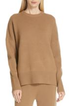 Women's Theory Relaxed Drop Shoulder Wool & Cashmere Sweater, Size - Beige