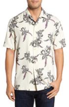Men's Tommy Bahama Iris Oasis Standard Fit Silk Camp Shirt - White