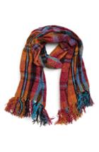 Women's David & Young Plaid Chenille Scarf