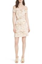 Women's La Vie Rebecca Taylor Floral Off The Shoulder Denim Dress - Ivory