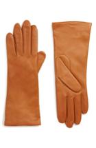Women's Halogen X Atlantic-pacific Cashmere Lined Leather Gloves - Brown