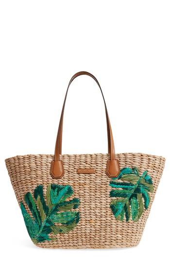 Michael Michael Kors Large Straw Tote - Brown