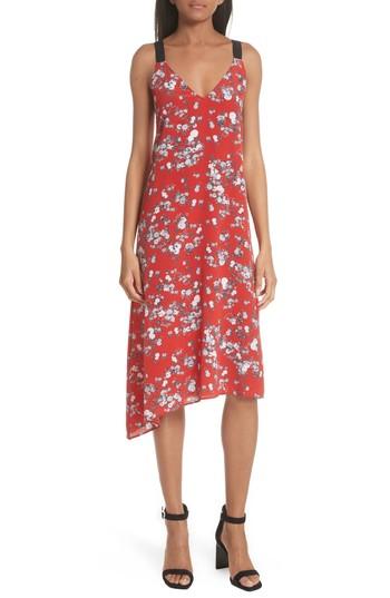 Women's Rag & Bone Zoe Floral Print Silk Dress - Red