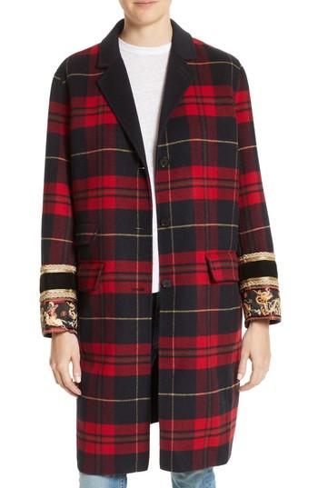 Women's The Kooples Plaid Double Face Jacket Us / 36 Fr - Black