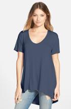 Junior Women's Sun & Shadow Oversize Tee - Blue