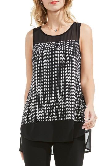 Women's Vince Camuto Linear Terrain Print Blouse