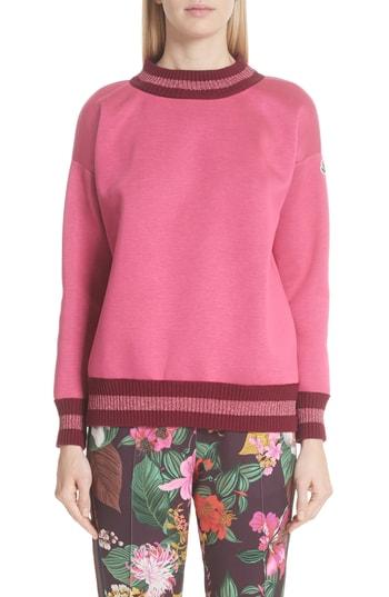 Women's Moncler Metallic Trim Sweatshirt - Pink