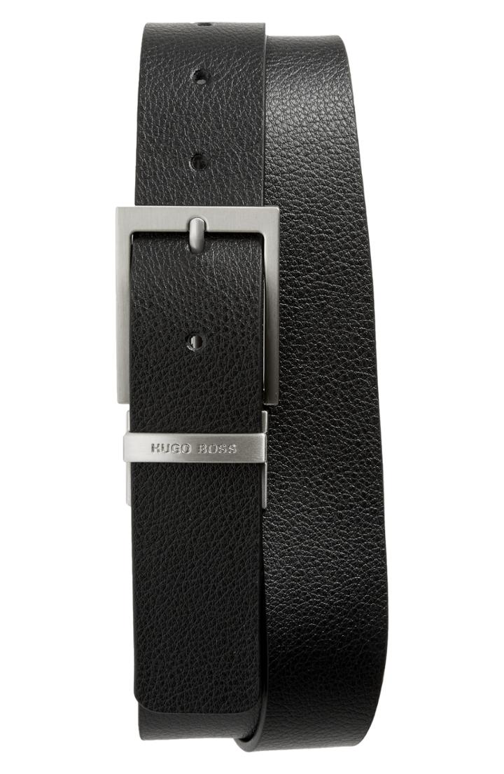 Men's Boss Reming Reversible Leather Belt - Black/ Brown