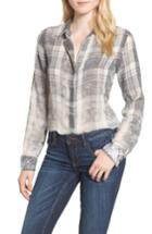 Women's Thread & Supply Conor Burnout Plaid Shirt - Grey
