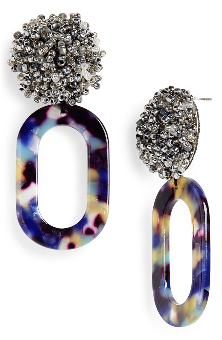 Women's Serefina Bead & Hoop Drop Earrings