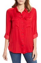 Women's Vince Camuto Flowy Utility Blouse, Size - Blue
