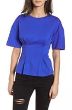 Women's Soprano Seamed Peplum Tee - Blue