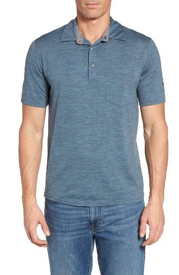 Men's Ibex 'od' Regular Fit Merino Wool Jersey Polo - Blue