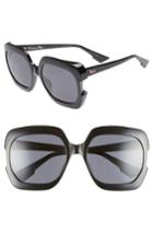 Women's Dior Gaia 58mm Square Sunglasses - Black