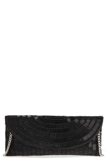 Nina Denelle Beaded Clutch - Black