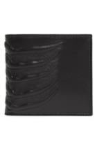 Men's Alexander Mcqueen Rib Cage Leather Wallet - Black