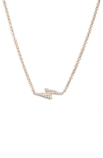 Women's Ef Collection Diamond Lightning Bolt Pendant Necklace