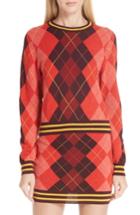 Women's Rag & Bone Dex Argyle Merino Wool Sweater, Size - Burgundy