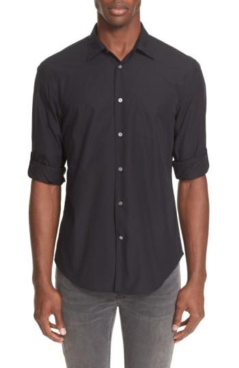 Men's John Varvatos Collection Slim Fit Sport Shirt, Size - Black