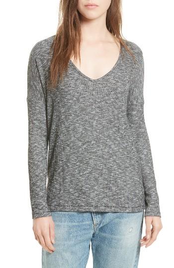 Women's Rag & Bone Theo Long Sleeve Top, Size - White