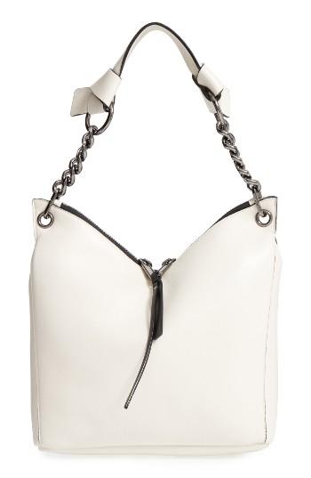 Jimmy Choo 'small Raven' Nappa Leather Shoulder Bag - White