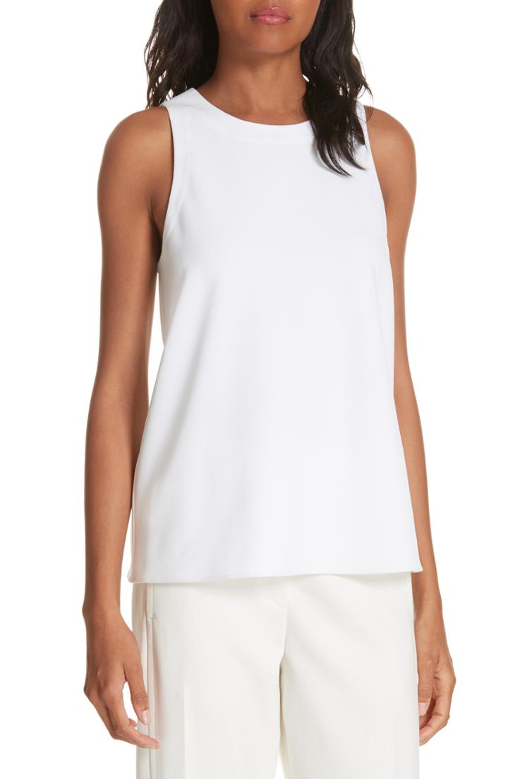 Women's Tibi Structured Crepe Shell - White