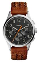 Men's Fossil Vintage 54 Chronograph Leather Strap Watch, 42mm