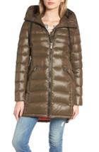 Women's French Connection Hooded Down Jacket - Green