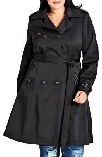 Women's City Chic Corset Back Trench Coat