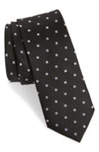 Men's 1901 Mawbly Mini Skinny Silk Tie, Size - Black