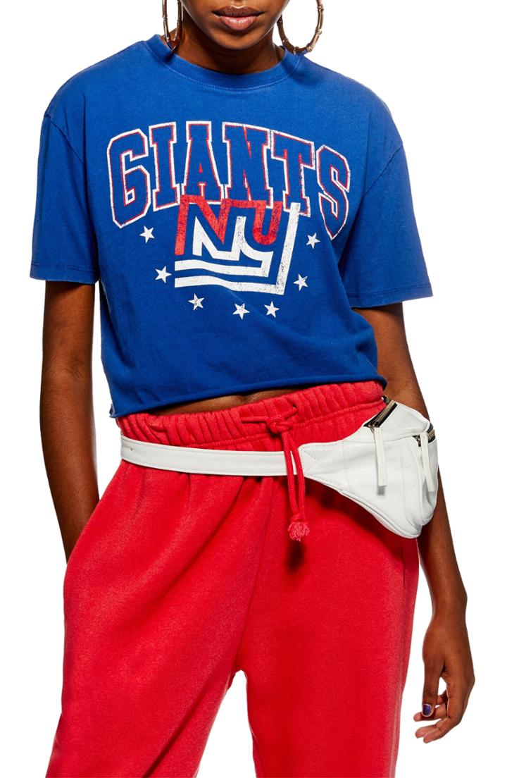 Women's Topshop Ny Giants Crop Tee
