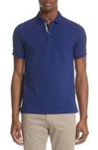 Men's Burberry Brit Oxford Abown Polo, Size - Blue