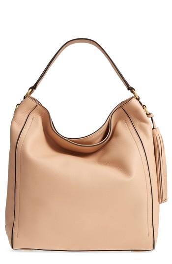 Cole Haan Cassidy Rfid Pebbled Leather Bucket Bag - Beige